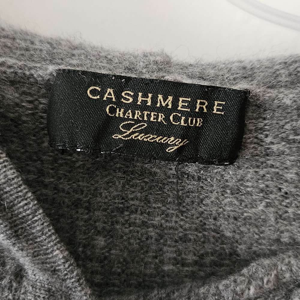 Charter Club Gray Relaxed Long Sleeve Hoodie - Picture 4 of 5